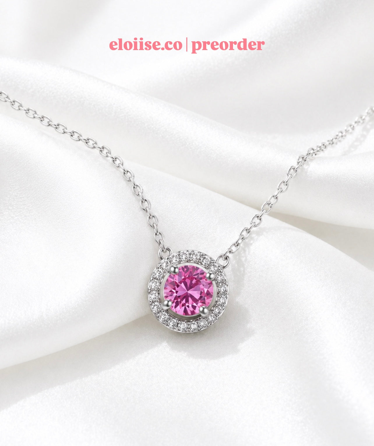 Soline Necklace | Sapphire Halo Signature