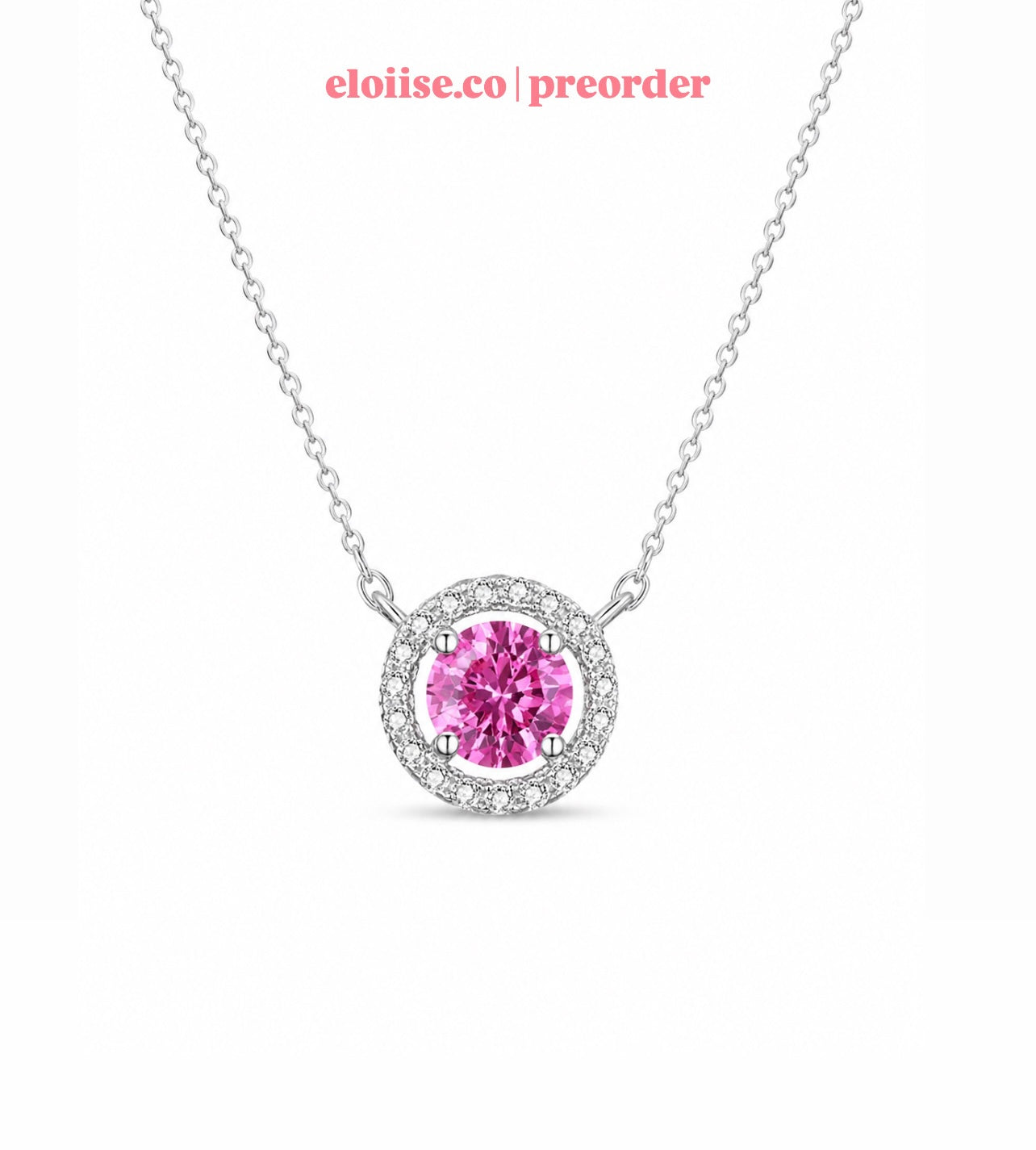 Soline Necklace | Sapphire Halo Signature