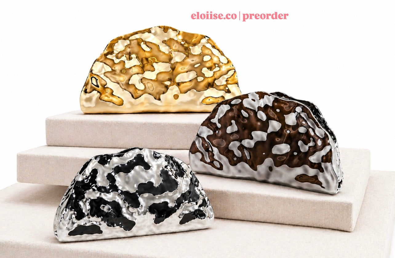 Curva Clutch | Sculptural Marble Signature