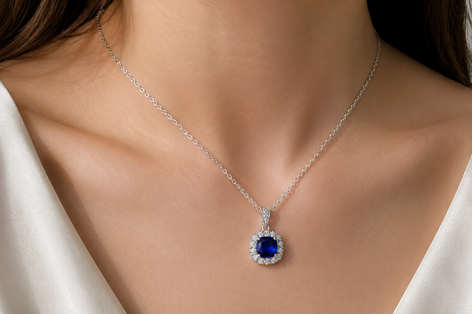 Fioréne Necklace | Bleu Crystal Signature